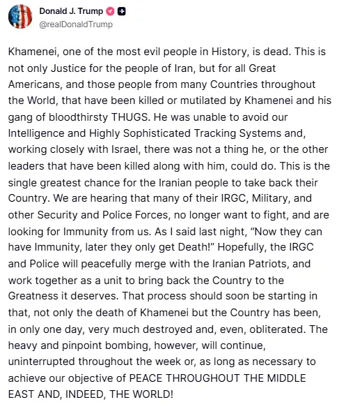 donald trump ali khamenei