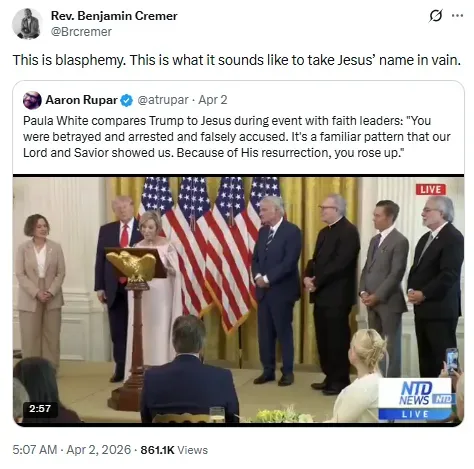 Donald Trump compares himself to Jesus