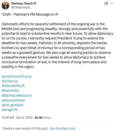 Shehbaz Sharif Draft