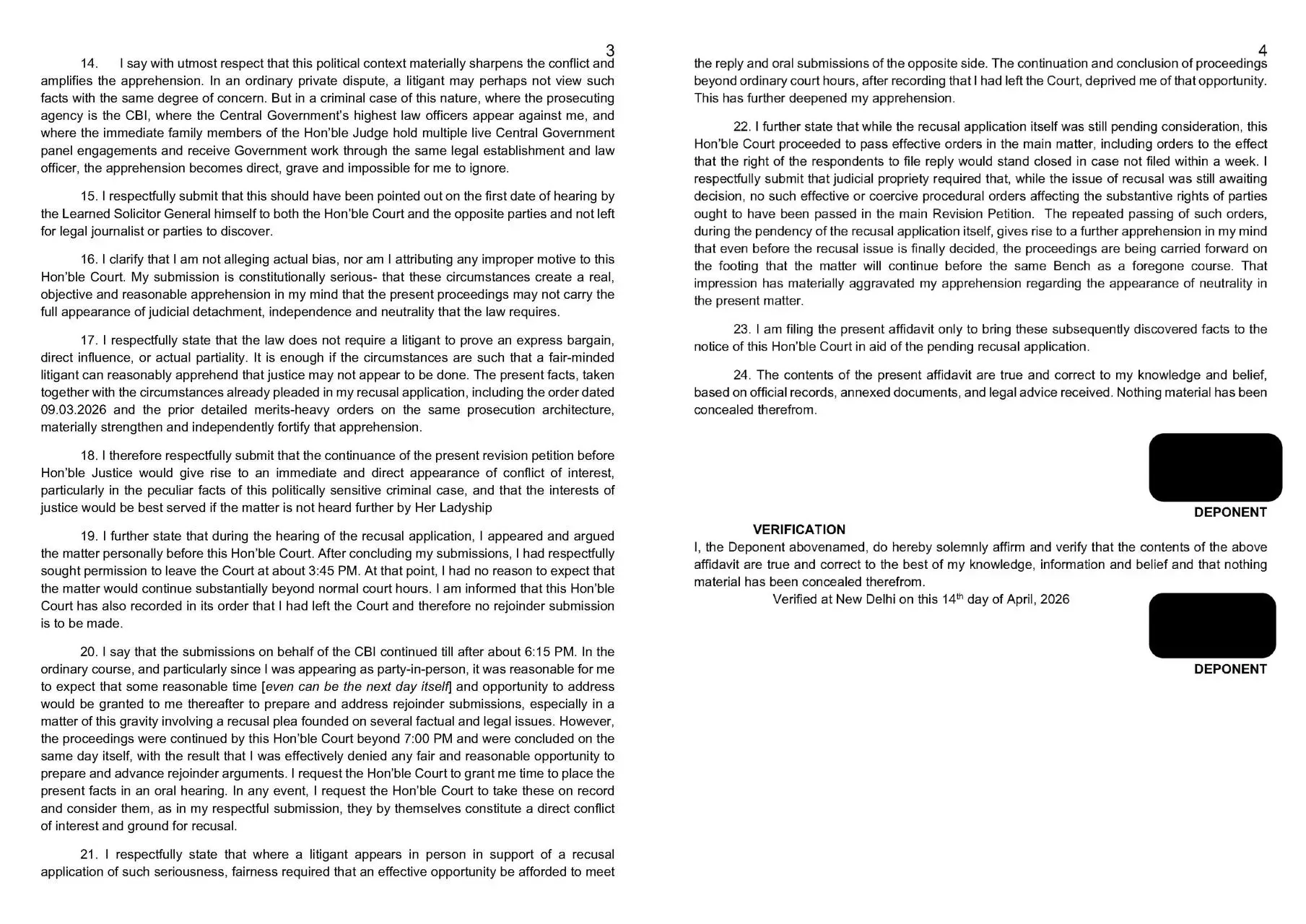 arvind kejriwal affidavit