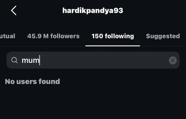 hardik pandya unfollow mumbai indians on instagram