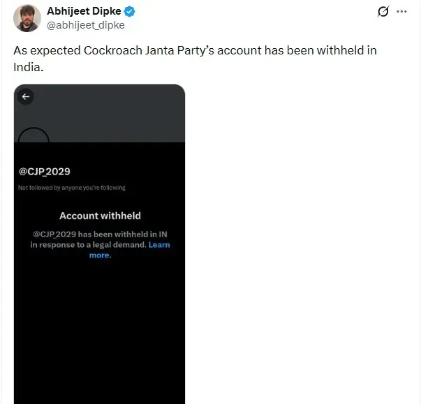 Account withheld