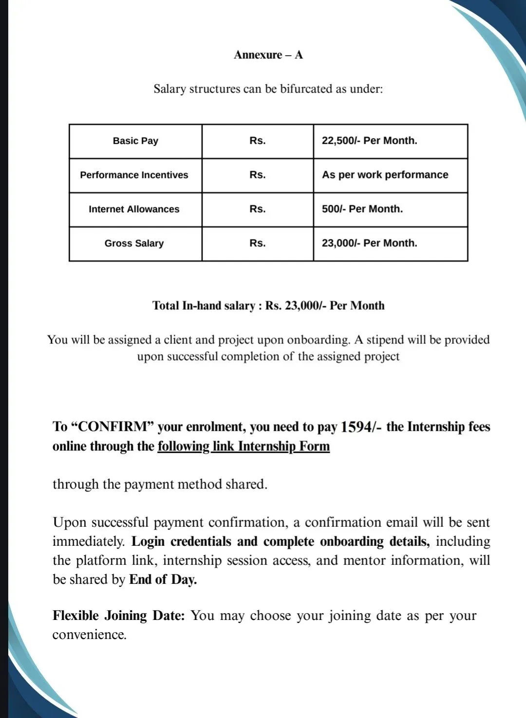 Internship Scam