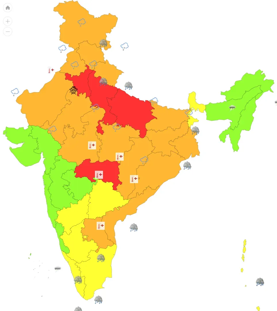 delhi ncr heavy rain red alert