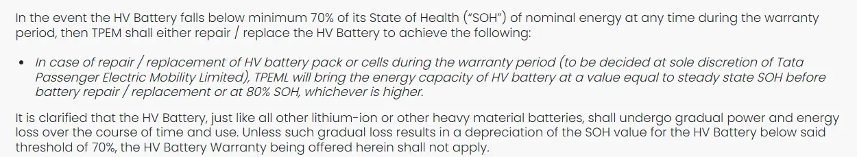 EV Lifetime Battery Warranty