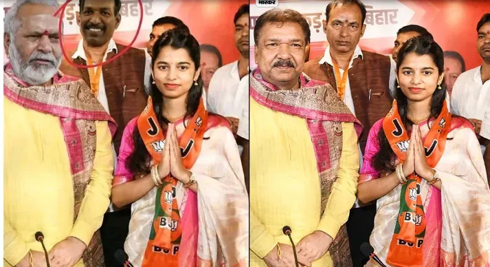 बाएं एडिटेड फोटो और दाएं असल फोटो