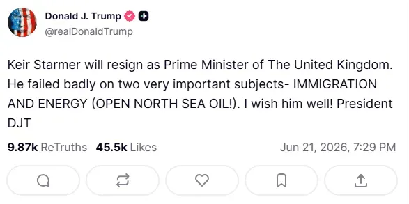 Donald Trump Keir Starmer