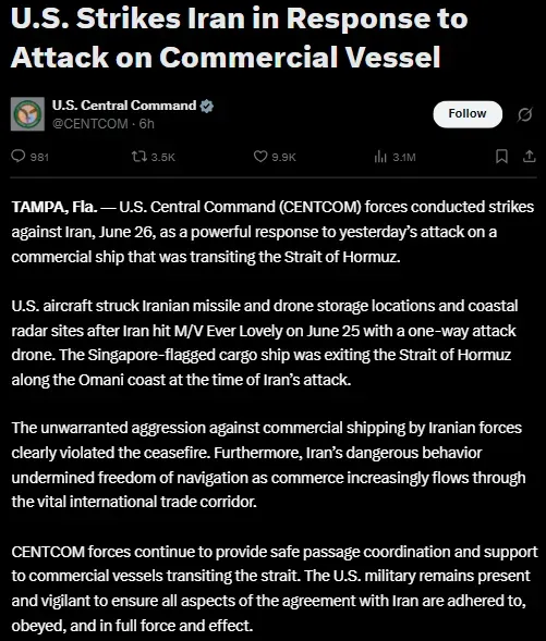 US attacks Iran