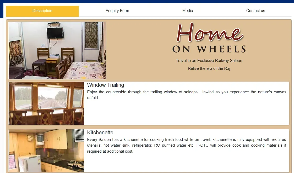 irctc salon coach