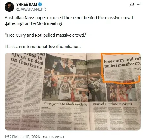 वायरल पोस्ट का स्क्रीनशॉट