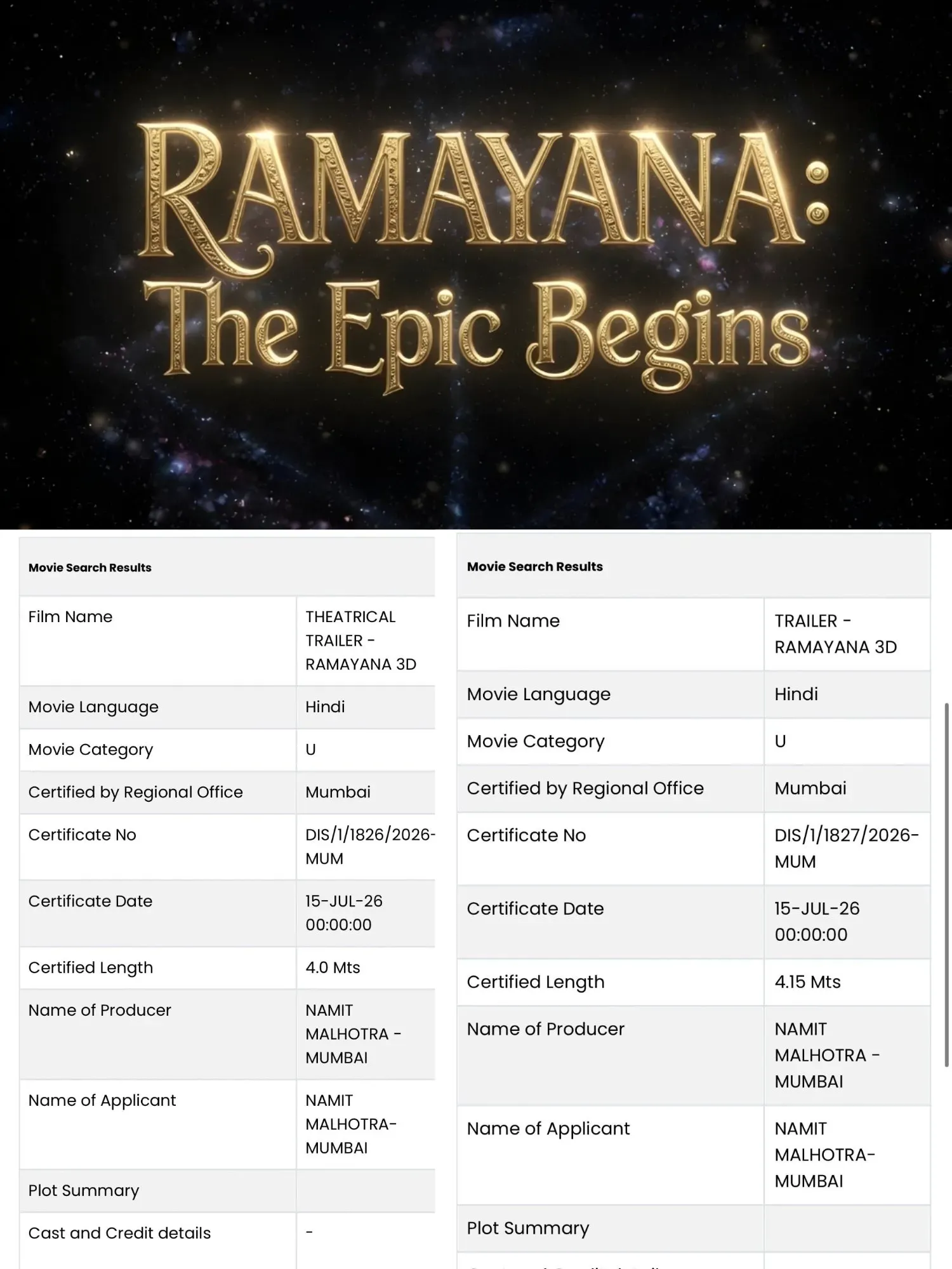 ramayan trailer