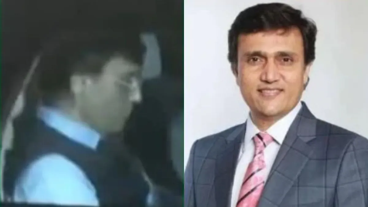 बाएं तरफ वायरल वीडियो में नज़र आ रहा शख्स दाएं तरफ IAS हार्दिक सतीशचंद्र शाह