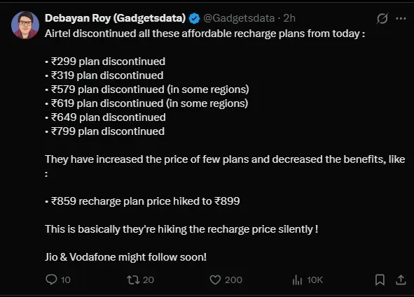 Debayan Roy (Gadgetsdata) एक्स पोस्ट