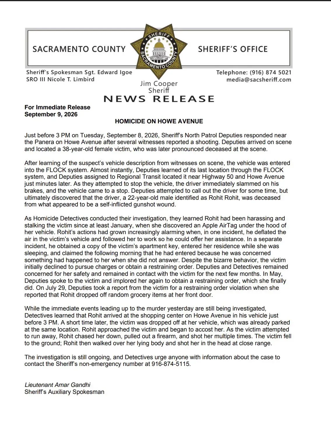 Sacramento Police Murder