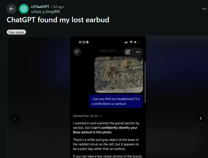 man-loses-earbud-in-stones-chatgpt-found-10-minutes