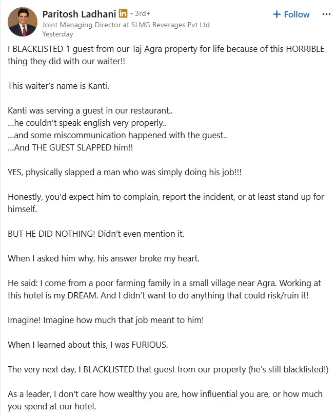 Linkedin post