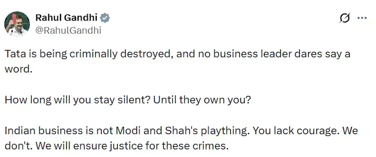 rahul gandhi tata