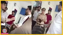 BJP leader Raj Nagar went viral while abusing in police station