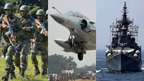 Indian Army, navy and air force