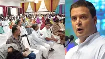 In Rahul Gandhi's favour Rajasthan congress workers eating lunch