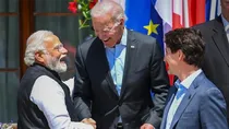 PM Modi meeting Justin Trudeau and Joe Biden (AP)