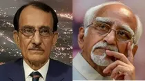 Pakistani Journalist Nusrat Mirza and Former vice president Hamid Ansari