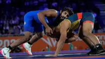 Bajrang Punia during CWG2022