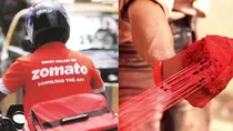 zomato delivery guy kite string bike accident delhi 