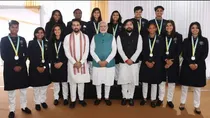 PM Modi with Indian Women's Cricket team