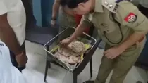 Mainpuri police line mess inspection