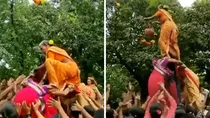 janmasthmi viral video dahi handi competition