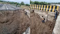 bridge collapsed in narmada district, gujarat Karjan River