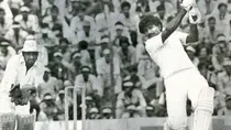 Javed Miandad batting against India in 1986