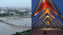 Atal Bridge Of Ahmedabad, pics posted by Narendra Modi