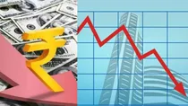 Stock market crashed Indian rupee record low