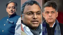 Shashi Tharoor, Karti Chidambaram and Manish Tewari