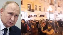 protest against russia's military draft