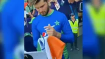 shaheen afridi signed indian flag