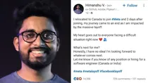 Indian laid off just two days after joining Meta in Canada