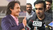 Gautam Gambhir, Ramiz Raja. Photo: File Photo
