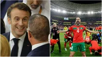 Sofyan Amrabat, Emmanuel Macron, FRAvsMOR, FIFA World Cup