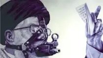 ईरान के सुप्रीम लीडर का कार्टून (फोटो-charlie hebdo magazine)