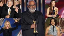 golden globes 2023, mm keeravani, rrr, naatu naatu, rajamouli, 