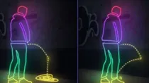 special urine repellant paint that pees back is being painted on London walls