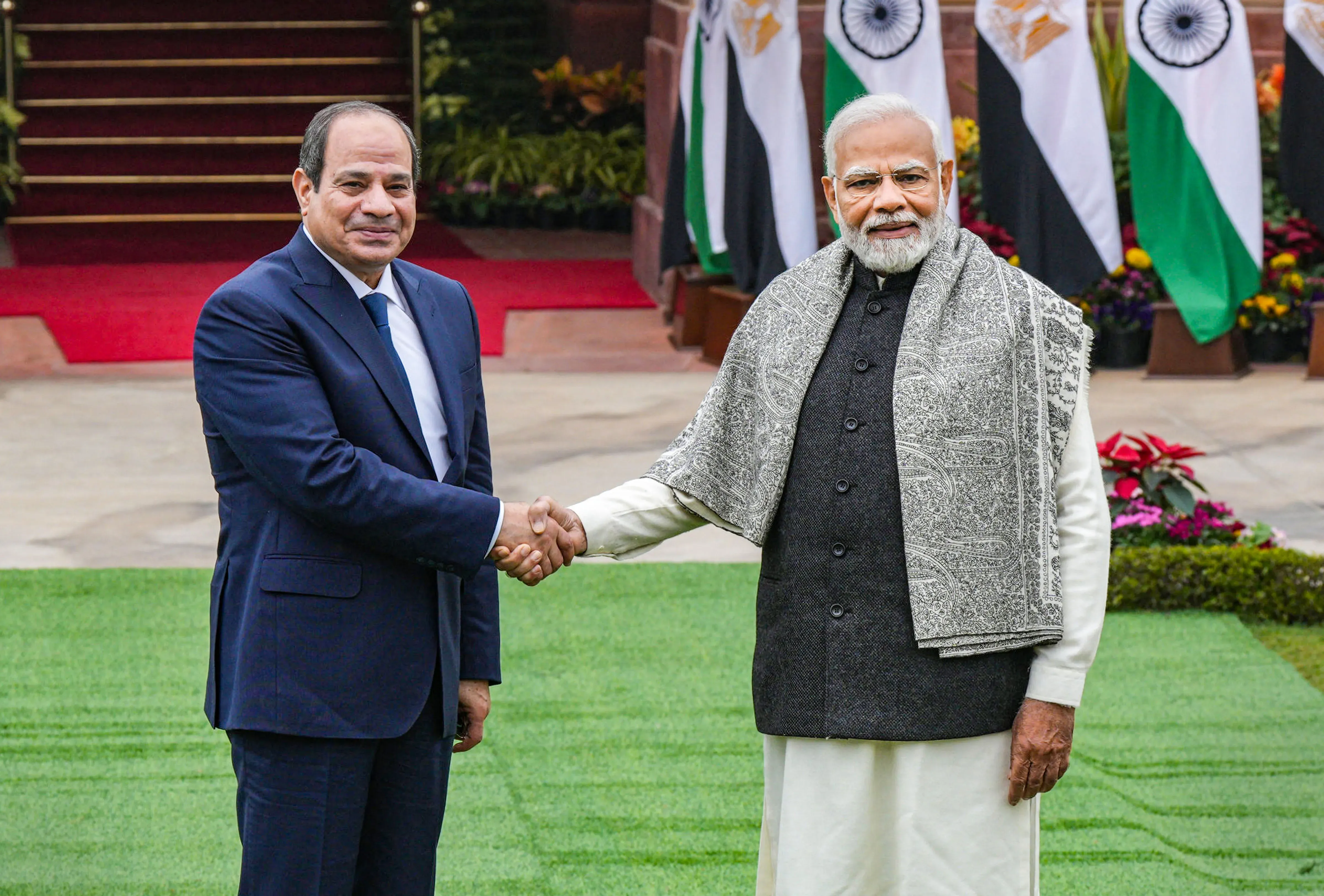 Egyptian President Abdel Fattah El–Sisi PM Modi 