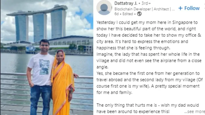linkdin screenshot of dattaray