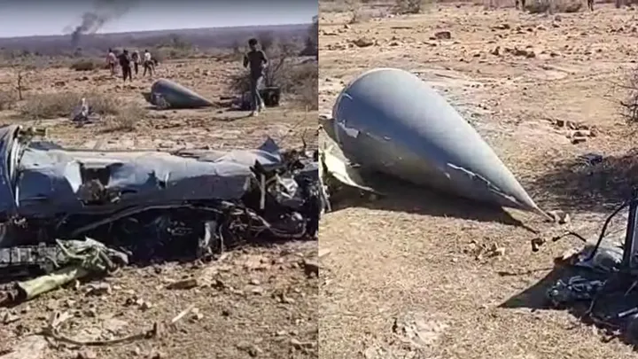 Fighter plane crash in morena