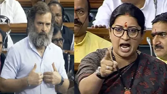 smriti irani answers rahul gandhi adani pm modi