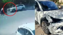 Speeding car hit three vehicles in Jaipur
