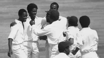 West Indies Michael holding broke stumps 